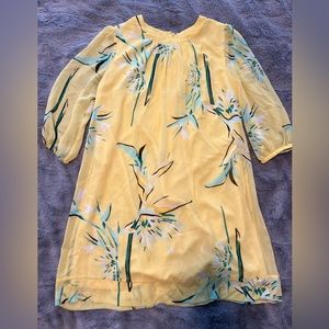 Eva Mendes New York & Company Yellow Floral Dress